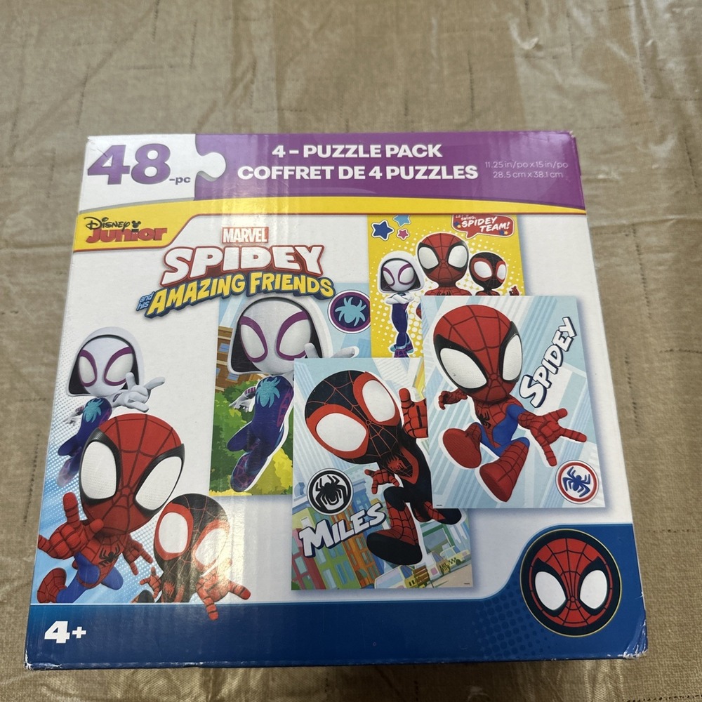 Spidey And His Amazing Friends 48 Pieces 4  Puzzle Pack Disney Junior Marvel